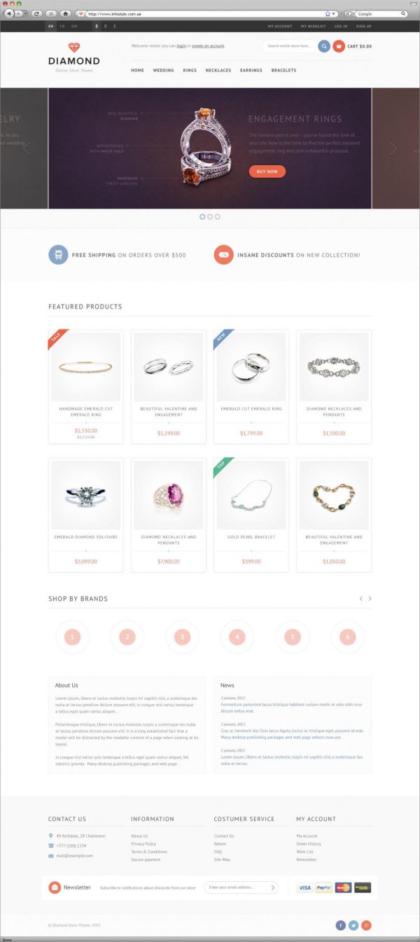 Diamond — HTML5 & CSS3 eCommerce Template