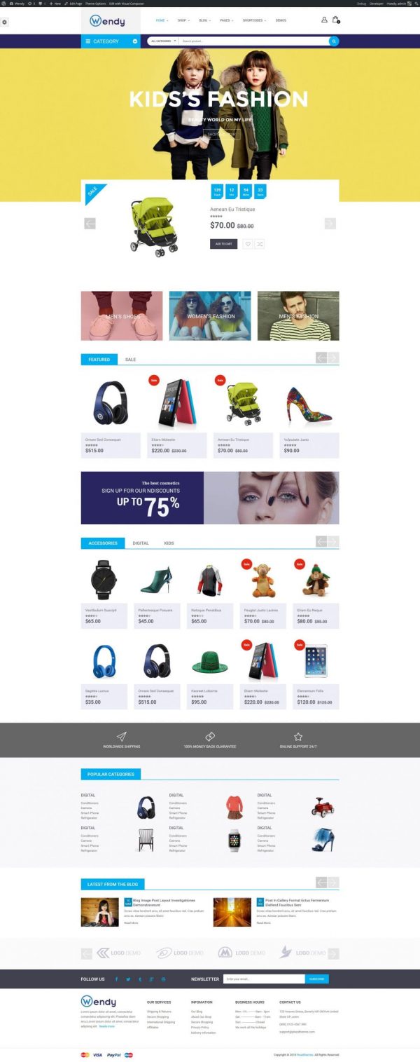 Wendy - Multi Store WooCommerce Theme