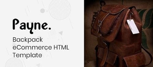 Payne - Backpack eCommerce HTML Template