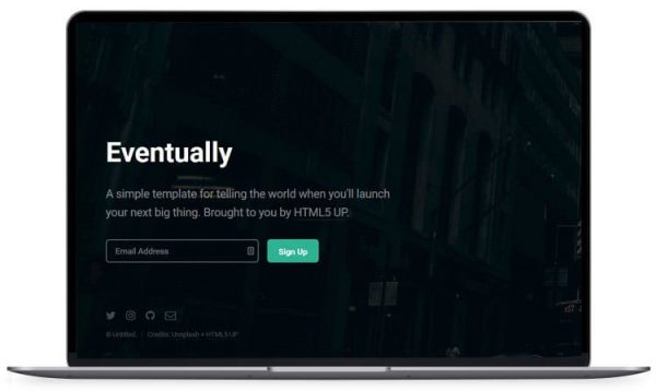 Eventually - Coming Soon Website Template