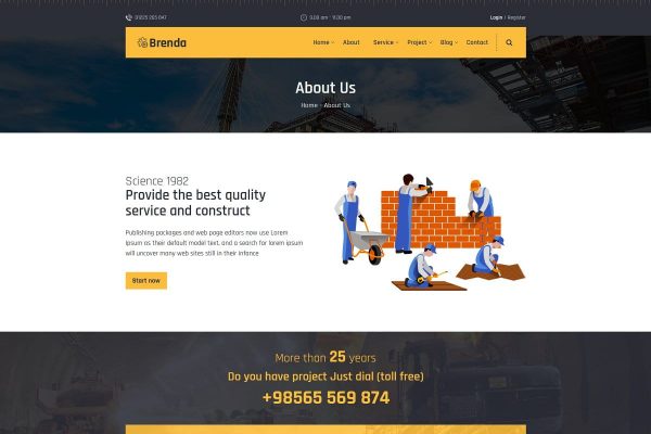 Brenda – Construction HTML5 Template