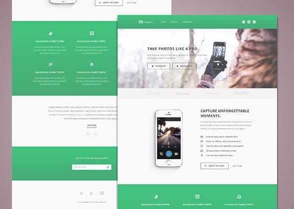 Capture – Bootstrap HTML template