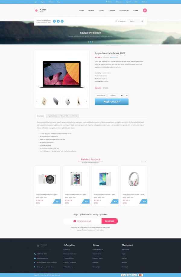 Planet Store - Ecommerce HTML Template