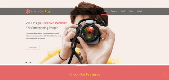 HTML Photography Mobile Website Template