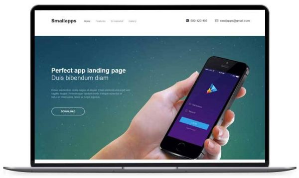 Small Apps – Mobile App Landing Page Template