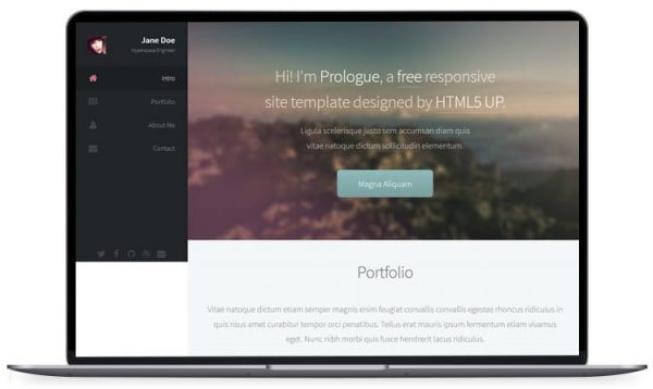 Prologue - HTML5 Portfolio Template