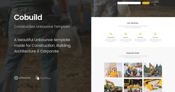 Cobuild - Construction Landing Page Html Template