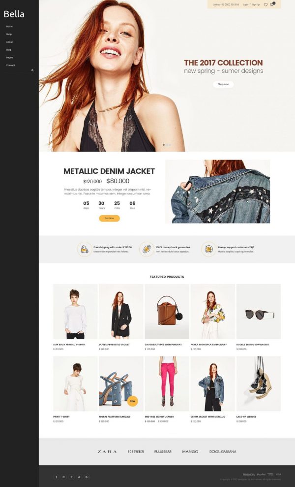Bella - Multipurpose Fashion eCommerce Template