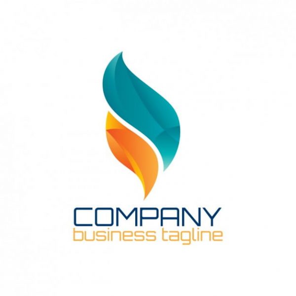 Abstract logo in flame shape