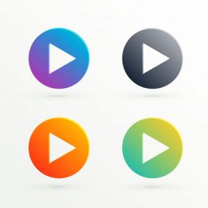 Abstract play icon in different