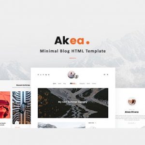 Akea - Minimal Blog HTML Template