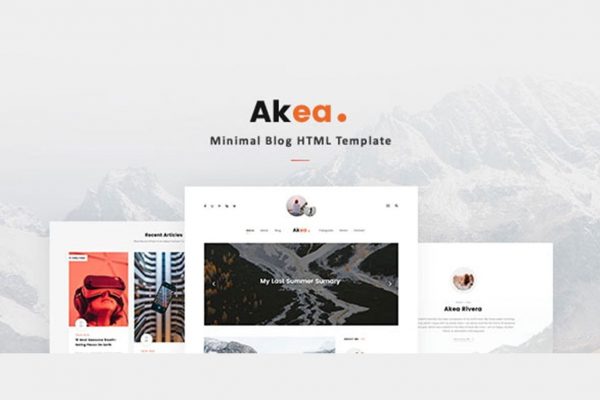 Akea - Minimal Blog HTML Template