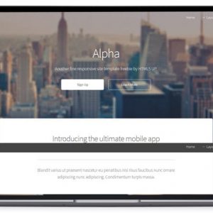 Alpha - HTML5 Landing Page