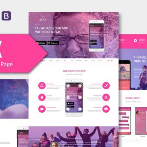 BRIX - Mobile App landing page HTML Template RS