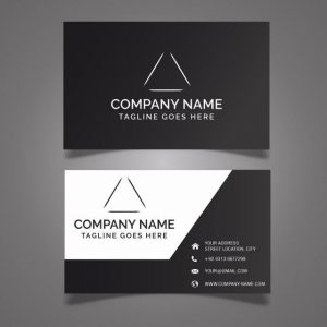 Black Business Card Template