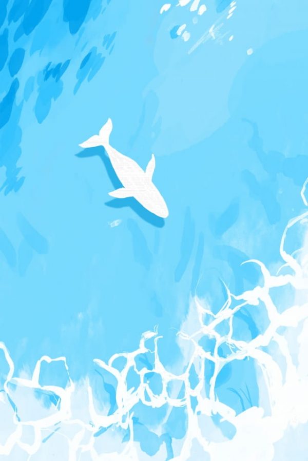 Blue Sea Conch Shell Starfish Illustration (Turbo Premium Space)