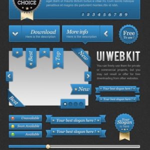 Blue template web kit