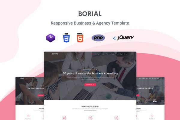 Borial - Bootstrap 4 Business & Agency Template