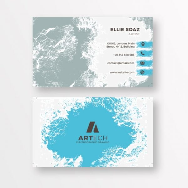 Bright Business Card With A Face