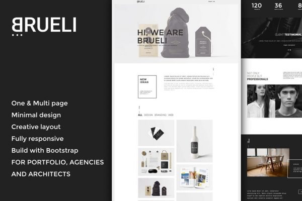 Brueli - Minimal Portfolio / Agency / Architect