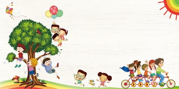 Cartoon Cute Childrens Day Holiday Background Design (Turbo Premium Space)