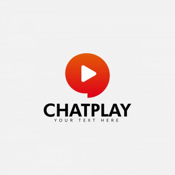 Chat play logo design