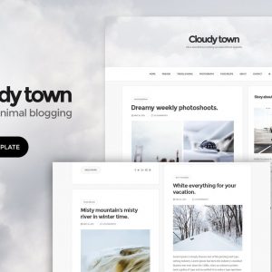 Cloudy Town - Clean Minimal Blog HTML Template