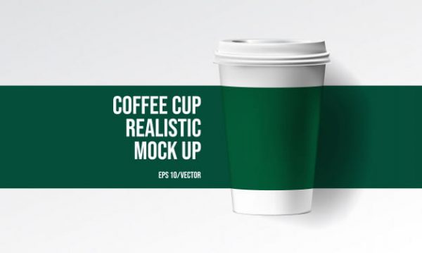 Coffee cup realistic mock up