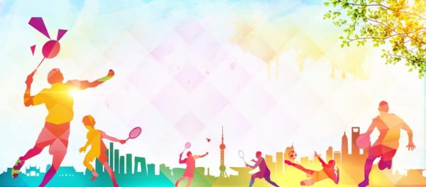 Color Tennis Sport Advertising Background (Turbo Premium Space)