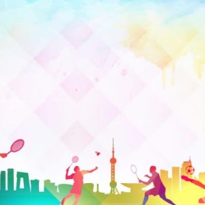 Color Tennis Sport Advertising Background
