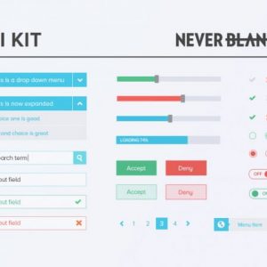 Colorful ui kit with pagination