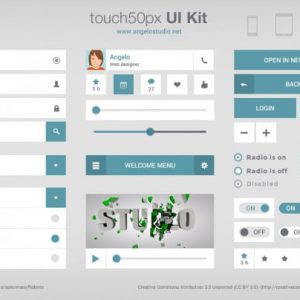 Complete ui kit psd material