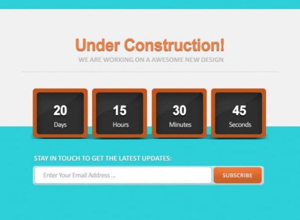 Count down under constructions (Turbo Premium Space)