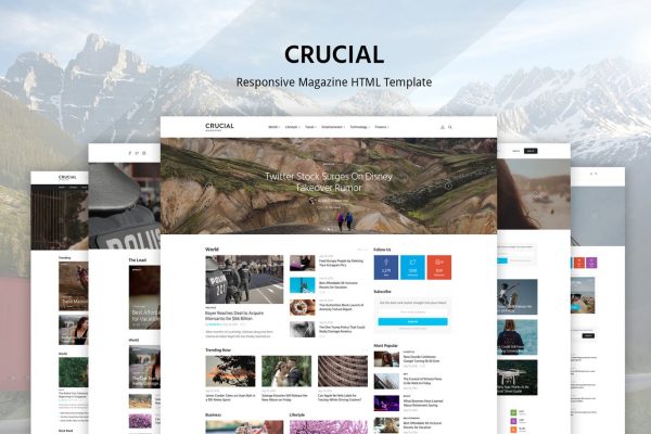 Crucial - Magazine Bootstrap HTML Template