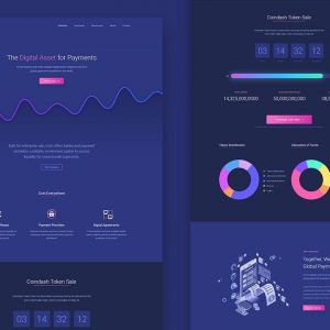 Cryptocurrency Saas Landing Page Template Coindash