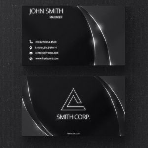 Dark Shiny Business Card