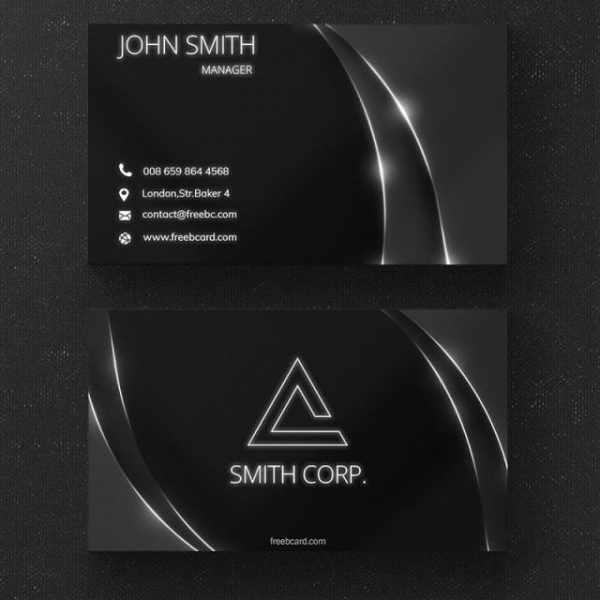 Dark Shiny Business Card
