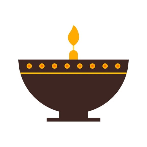 Diwali Lamp Icon Creative Design Template