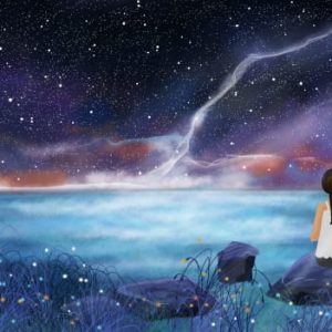 Dream Romantic Starry Sky Moonlight Illustration