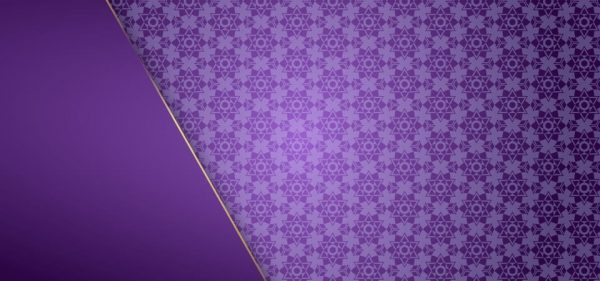 (English) European Pattern Purple Background With Luxury Frame