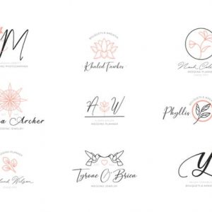 Floral elegant logos collections