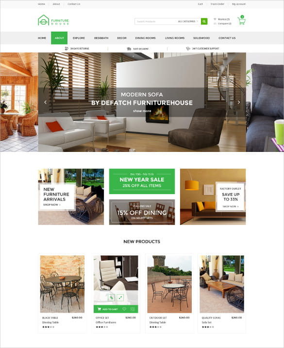 Furniture House - eCommerce Shop HTML Template