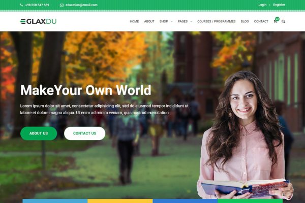 Glaxdu - Education Bootstrap 4 Template
