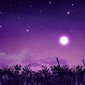 Good Night Hello Full Moon Starry Illustration Illustration