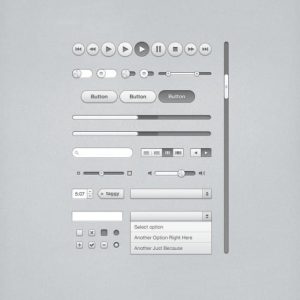 Gray ui kit for itunes