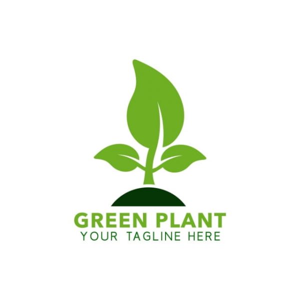 Green Plant Logo Editable Vector Eps