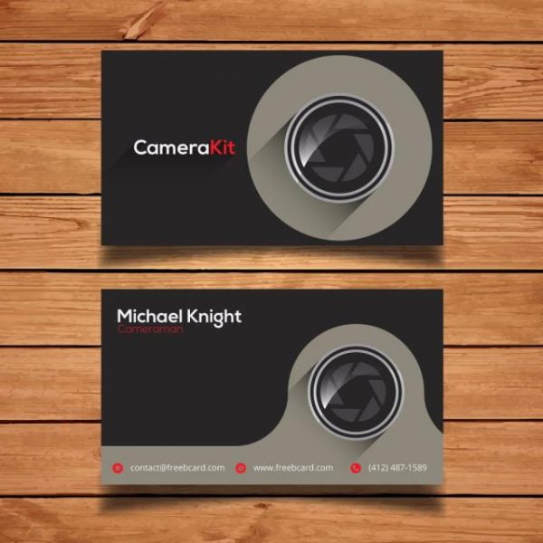 Grey Photography Business Card