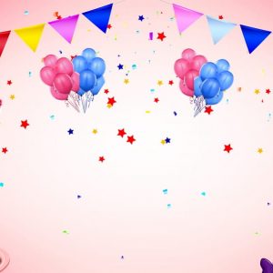 Happy Birthday Balloons Banner Background