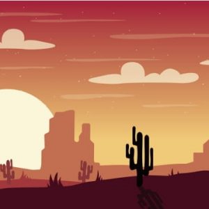 Illustration Desert Landscape Desert Desert Night Illustration