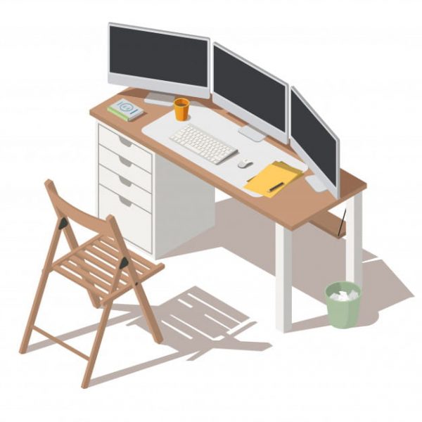 It specialist workplace with monitor (Turbo Premium Space)